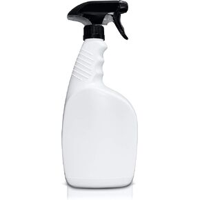 32oz 3 Pack Reusable Plastic Spray Bottle Sprayer for Bleach, Auto Detailing, Water Plants, Grilling, Haircuts, Cleaning, Disinfectant, Chemicals - HDPE, Non-BPA, Easy Squeeze Trigger.