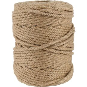 5mm 492 Feet Jute Twine, Natural Braided Jute Rope, Twisted Hemp Rope for Crafts, Gardening, Bundling, Home Decoration