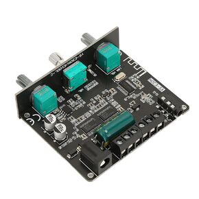Sound Amplifier Board, DC 9 to 24V Bluetooth 5.1 Power Amplifier Module, 2.1 Channel HiFi Knob Adjustment Sound Amplifier Board