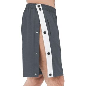 Mens Post Surgery Tearway Shorts Side Snap On Athletic Breakaway Shorts