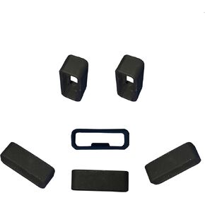 FitTurn Band Keeper Strap Loop Fastener Rings Compatible with Timex Ironman Classic 30 Watch for Women Men Bands -Black (6 of Pack) Rubber Replacement Loop Rings
