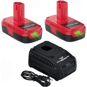 TURPOW 2Pack 3.5Ah C3 Replacement Battery for Craftsman 19.2 Volt Battery XCP 130279005 1323903 130211004 11045 with Craftsman 19.2V Battery Charger