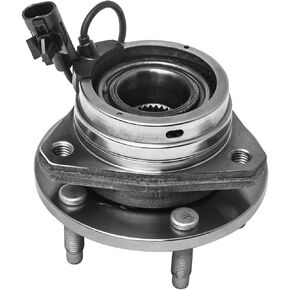 Front Wheel Hub and Bearing Assembly (5 Lug Hub) Compatible with 08-10 Chevrolet Cobalt HHR (SS Models) 04-12 Malibu 05-10 Pontiac G6 07-09 Saturn Aura AUQDD 513214 [4-Wheel ABS Models Only]
