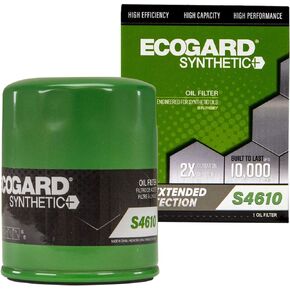 ECOGARD S4610 Premium Spin-On Engine Oil Filter for Synthetic Oil Fits Honda Accord 2.4L 2003-2017, CR-V 2.4L 2002-2019, Civic 1.8L 2006-2015, Pilot 3.5L 2003-2021, Odyssey 3.5L 2005-2022