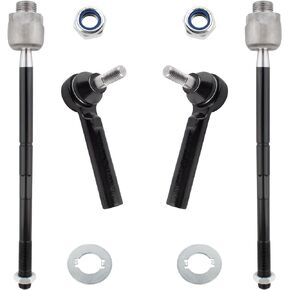 BOXI (Set of 4) Front Inner Outer Tie Rod Ends Fit for Cadillac Escalade ESV EXT 2007-2014 | for Chevy Avalanche Silverado Suburban 1500 Tahoe for GMC Sierra 1500 Yukon 2007-2013 | EV800084 ES800223