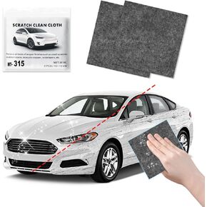 مزيل خدوش السيارة من قماش نانو سباركل، قماش نانو لامع لخدوش السيارة، قماش نانو للخدوش الصغيرة والمتوسطة على السطح، قماش نانو سحري مع قفازات للاستعمال مرة واحدة (عبوتان) in Kuwait