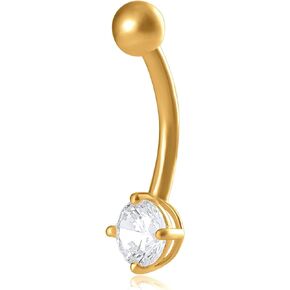 Amazon Collection 10k Gold Belly Button Ring