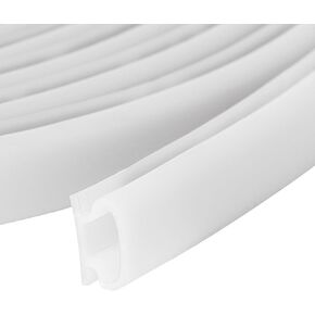 Rubber Weather Stripping Door Seal Strip,20 Feet Self-Adhesive Backing D-Shape Easy Cut Rubber Weather Seal Strip for Door Frame Insulation Large Gap