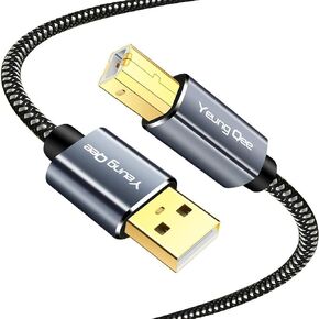 Printer Cable 3 ft,USB Printer Cable High Speed USB 2.0 A Male to Type B Male Printer Scanner Cable Cord Compatible with HP, Canon, Epson, Dell, Brother, Lexmark, Xerox, Samsung etc (3FT/1M)