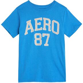 تي شيرت للأولاد من AEROPOSTALE - قميص قطني للأطفال بأكمام قصيرة - تي شيرت كلاسيكي برسومات بياقة دائرية للأولاد (4-16)