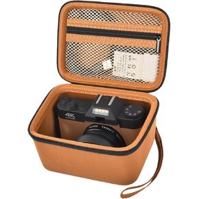 Vlogging Camera Case Compatible with Duluvulu/for TEBNGIHNM/for zheozeig/for Oiadek 4K Digital Cameras for Youtube. Vlog Camera Carrying Storage for Lens, Cable and Other Accessories (Box Only)