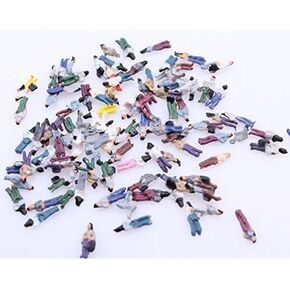 100pcs Model 1:300 Scale Painted Miniature Boutique Figure Layout