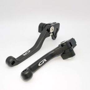 CNC Dirtbike Brake Clutch Lever Set Replacement for CR125R/250R 04-07 CR80R/85R CR500R 92-01 (Black_Matte)