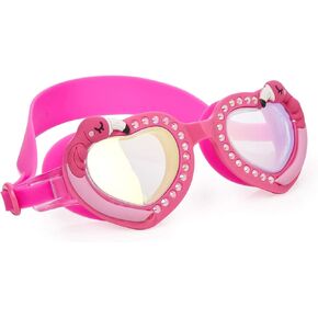 Bling 2O Girls' Pink Flamingo Swimming Goggles with UV Protection (Ages 3+) - Latex-Free, 100% Silicone Material - Includes Anti-Fog & UV Protection - Hard Protective Cover & Adjustable Head Strap