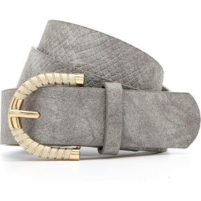Women's Fashion Leather Belt For Jeans Pants Snake Print Buckle Belt