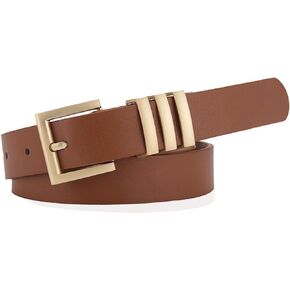 Women Trendy Leather Belt Casual Party Fashion Skinny Thin Belt for Jeans Pants Dress Belt