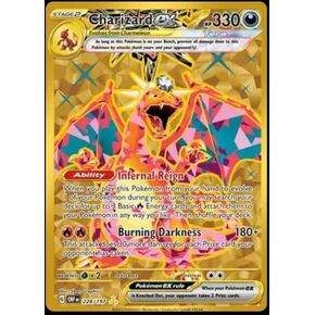 Pokemon - Charizard ex 228/197 - Obsidian Flames - Hyper Rare - Gold Holo Card