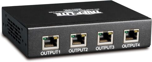 Tripp Lite 4-Port DVI over Cat5 / Cat6 Extender Splitter، جهاز إرسال الفيديو 1920x1080 عند 60 هرتز (B140-004)، أسود in Saudi Arabia