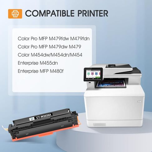 خرطوشة حبر بديلة متوافقة مع حبر HP 414A 414X 414 W2020A تعمل مع حبر طابعة ليزر Color Pro MFP M479fdw M454dw M454dn M479fdn M479 (أسود سماوي أرجواني أصفر، 4 عبوات) in Kuwait