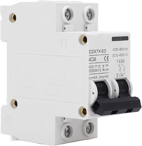 قاطع دائرة مصغر، DC 12‑400V AC 90‑400V 40A واقي التسرب الكهربائي 2P قطع التبديل لنظام الطاقة الشمسية الكهروضوئية (DZ47X 63) in Kuwait