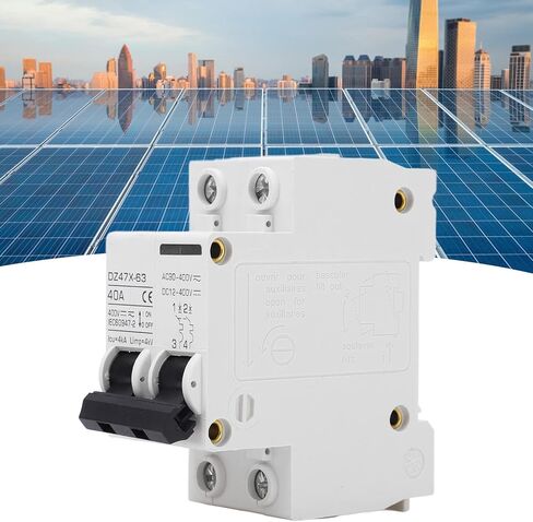 قاطع دائرة مصغر، DC 12‑400V AC 90‑400V 40A واقي التسرب الكهربائي 2P قطع التبديل لنظام الطاقة الشمسية الكهروضوئية (DZ47X 63) in Kuwait