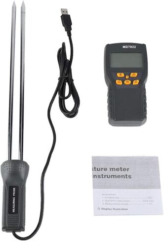 Grain Moisture Meter Portable LCD Display Digital Accurate Humidity Tester with Measuring Probe for Wheat Corn Paddy Hygrometer in Saudi Arabia