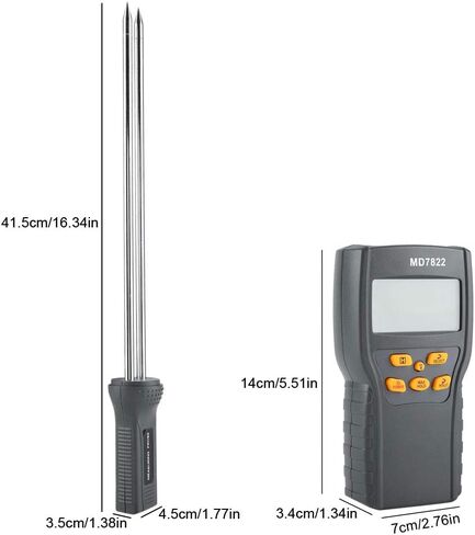 Grain Moisture Meter Portable LCD Display Digital Accurate Humidity Tester with Measuring Probe for Wheat Corn Paddy Hygrometer in Saudi Arabia