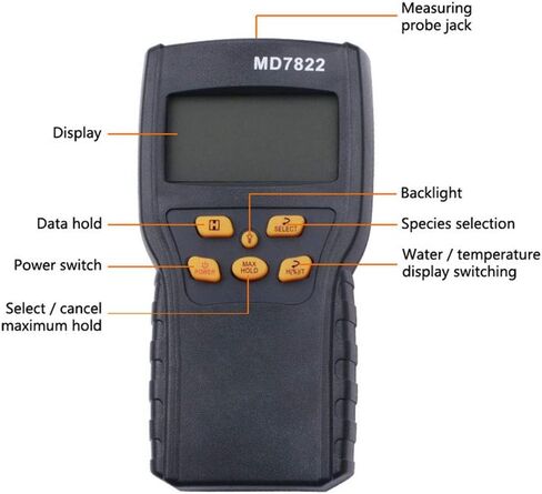 Grain Moisture Meter Portable LCD Display Digital Accurate Humidity Tester with Measuring Probe for Wheat Corn Paddy Hygrometer in Saudi Arabia