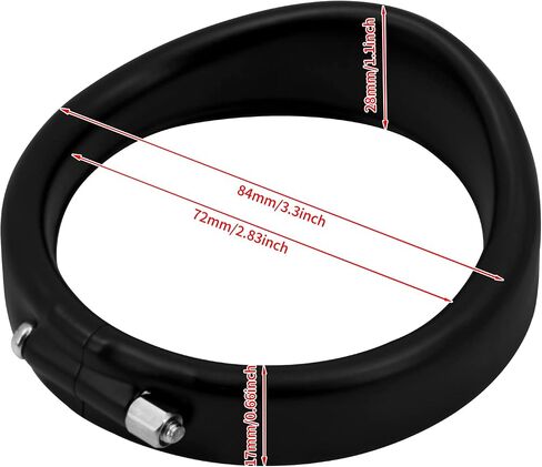 HDBUBALUS Visor Style Turn Signal Trim Ring Cover Fit for Harley Touring Electra Glide Road King Softail Black in Saudi Arabia