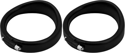 HDBUBALUS Visor Style Turn Signal Trim Ring Cover Fit for Harley Touring Electra Glide Road King Softail Black in Saudi Arabia