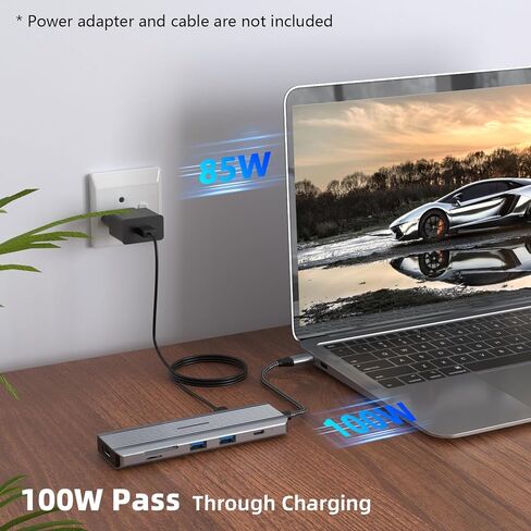 Docking Station USB C Hub Multiport Adapter with 4K HDMI, 2*USB 3.0, 2*USB 2.0, Type C, Micro SD Card Reader, TF Card Slot, Audio Port, Power Delivery for/iMac and Windows System in Saudi Arabia