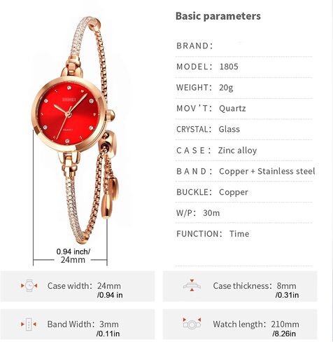 Women Analog Quartz Watch Bling Rose Gold Watches with Glitter Diamonds Bracelet Waterproof Quartz Wristwatch for Female Girls Student in Saudi Arabia