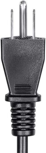 سلك طاقة مونوبرايس - NEMA 5-15P إلى الزاوية اليسرى IEC 60320 C13، 18AWG، 10A/1250W، 125V، SVT، 6 قدم، أسود in Saudi Arabia