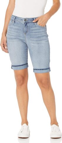 Gloria Vanderbilt Women's Mid Rise Feminine Cut Bermuda Short, Zermatt Whiskers, 14 Petite in Saudi Arabia