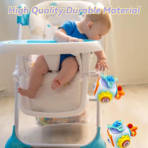Montessori Sensory Toys for Toddlers 2-3 Travel Activities Busy Board Cube - Baby Gifts for 18+ Months Infant Boys Girls Airplane Plane Car Travel Toys Educational Learning in Saudi Arabia