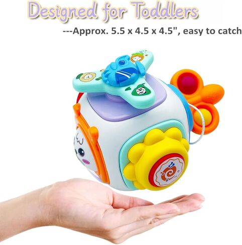 Montessori Sensory Toys for Toddlers 2-3 Travel Activities Busy Board Cube - Baby Gifts for 18+ Months Infant Boys Girls Airplane Plane Car Travel Toys Educational Learning in Saudi Arabia