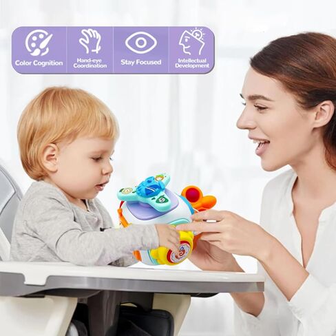 Montessori Sensory Toys for Toddlers 2-3 Travel Activities Busy Board Cube - Baby Gifts for 18+ Months Infant Boys Girls Airplane Plane Car Travel Toys Educational Learning in Saudi Arabia