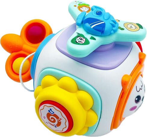 Montessori Sensory Toys for Toddlers 2-3 Travel Activities Busy Board Cube - Baby Gifts for 18+ Months Infant Boys Girls Airplane Plane Car Travel Toys Educational Learning in Saudi Arabia