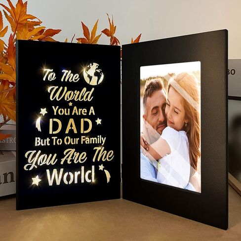 cocomong Fathers Day Dad Gifts from Daughter, Dad Gifts for Fathers Day, Gifts for Dad, Best Dad Ever Gifts, Fathers Day Dad Picture Frame Holds 4x6 Picture in Kuwait