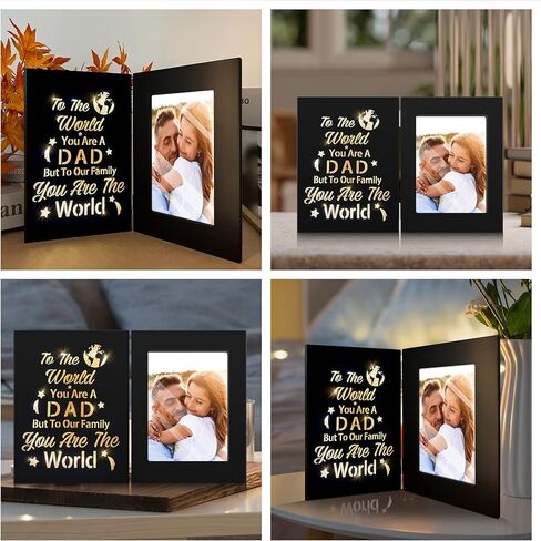 cocomong Fathers Day Dad Gifts from Daughter, Dad Gifts for Fathers Day, Gifts for Dad, Best Dad Ever Gifts, Fathers Day Dad Picture Frame Holds 4x6 Picture in Kuwait