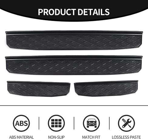 CheroCar Door Sill Guards Door Entry Guards Protectors Entry Scuff Plate Cove Exterior Accessories for Jeep Gladiator JT 2018-2021 4 Door in Saudi Arabia