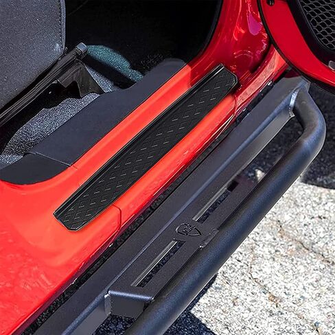 CheroCar Door Sill Guards Door Entry Guards Protectors Entry Scuff Plate Cove Exterior Accessories for Jeep Gladiator JT 2018-2021 4 Door in Saudi Arabia