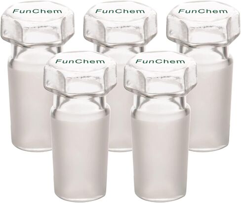 Hex Head Hollow Glass Stopper, (1-Pack) Hexagonal Head Glass Lab Hollow Stopper for 24/40 Standard Taper Joint Stopper Outer Joint Glass with Closed Bottom in Saudi Arabia
