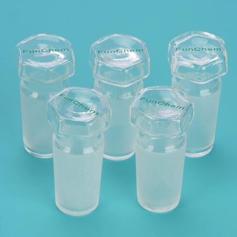 Hex Head Hollow Glass Stopper, (1-Pack) Hexagonal Head Glass Lab Hollow Stopper for 24/40 Standard Taper Joint Stopper Outer Joint Glass with Closed Bottom in Saudi Arabia