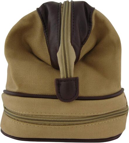 NCAA Mississippi Old Miss Rebels Men's Canvas Concho Toiletry Bag, Khaki, One Size in Saudi Arabia