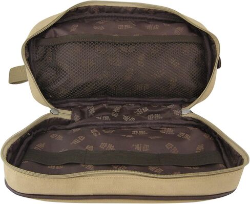 NCAA Mississippi Old Miss Rebels Men's Canvas Concho Toiletry Bag, Khaki, One Size in Saudi Arabia