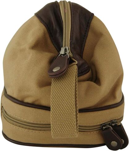 NCAA Mississippi Old Miss Rebels Men's Canvas Concho Toiletry Bag, Khaki, One Size in Saudi Arabia