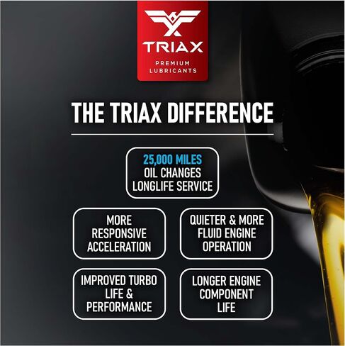 TRIAX Euro VX 5W-40 Full Synthetic, 25K Miles, Extreme Performance OEM Grade, Compatible with ACEA C3, A3/B4, VW502.00, BMW LL-04, MB 229.51, 229.5, Porsche A30 (1 Quart) in Saudi Arabia