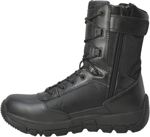 Ad Tec Tactical Boots For Men - Military Tactical Side Zip Boots - Lightweight, Waterproof, Oil Resistant Outsole & Leather Work Boots, Military, Police, Service, Combat Work Boot Gear in Saudi Arabia