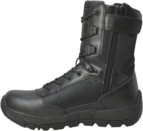 Ad Tec Tactical Boots For Men - Military Tactical Side Zip Boots - Lightweight, Waterproof, Oil Resistant Outsole & Leather Work Boots, Military, Police, Service, Combat Work Boot Gear in Saudi Arabia